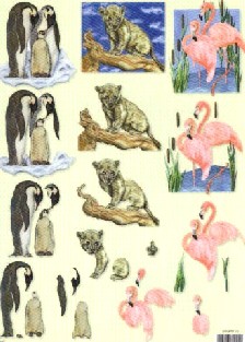 Sonderposten 3D - Schneidebogen, Wild Life Pinguin, Tigerbaby